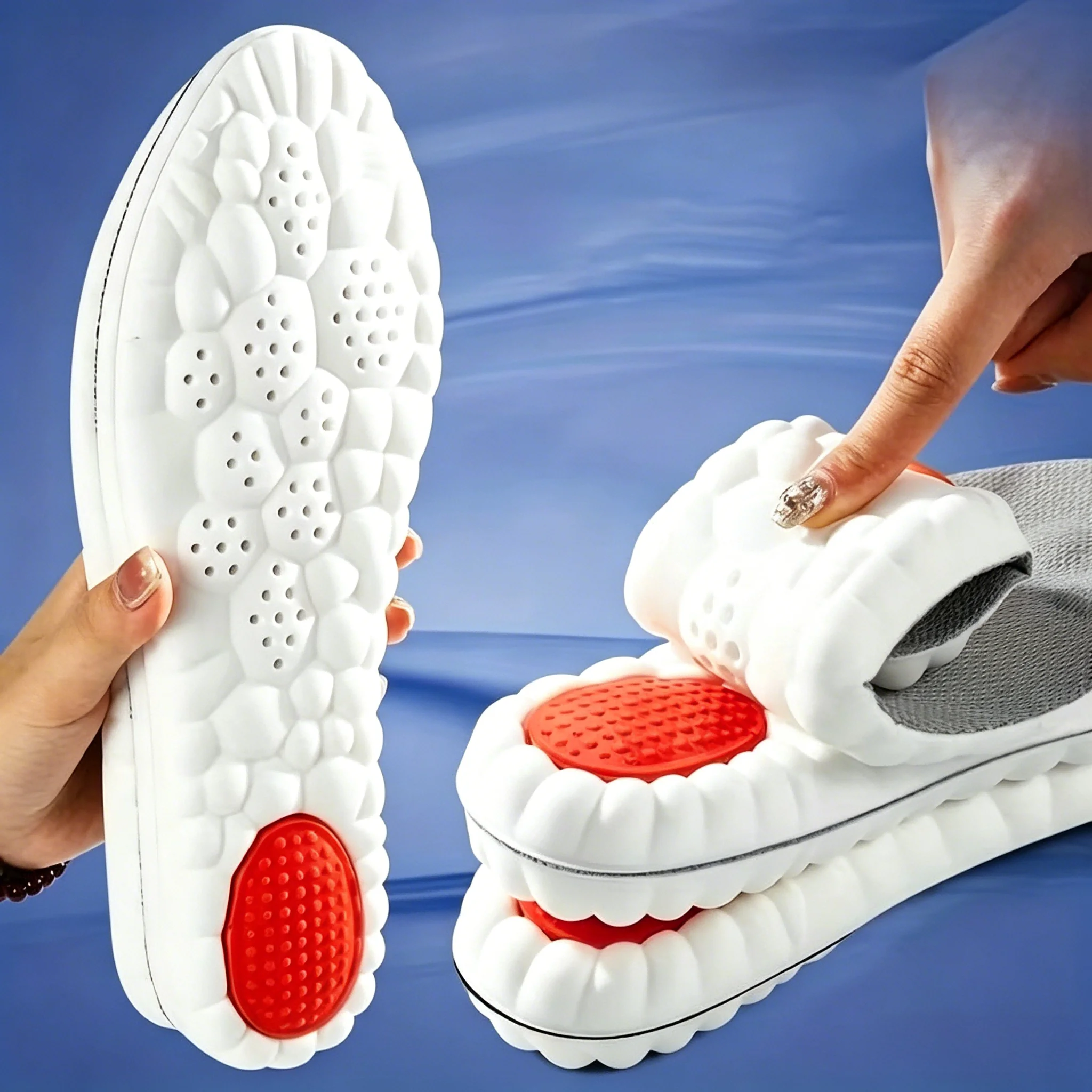 

Arch Support Massage Insoles, Shock Absorbing Breathable Deodorant Orthotic Pads For Flat Feet Long Standing Men Women Sneakers