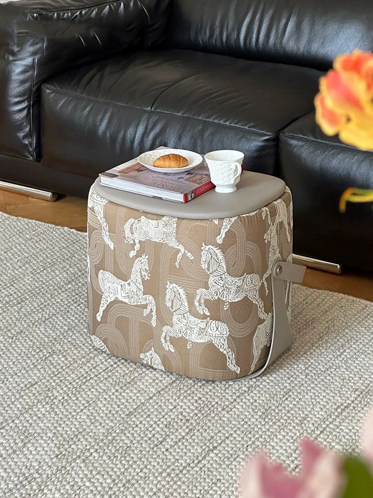 Saddle Stool Royal Horse Hand-Held Coffee Table Living Room Side Table Shoe Changing Stool Sitting Cushion Dressing Stool Furnit