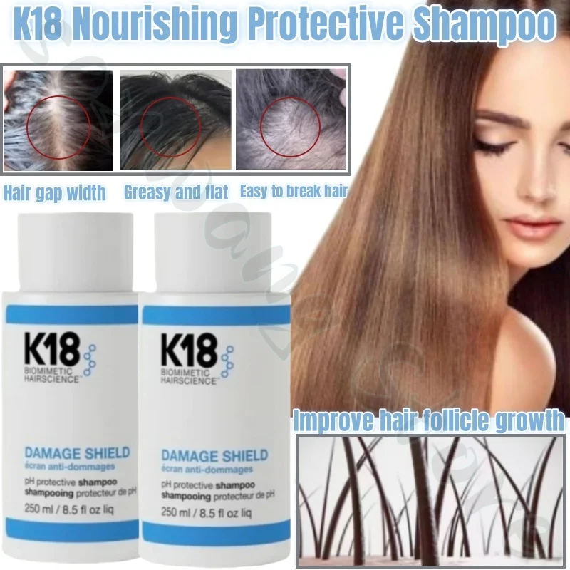 

K18DamageShield daily nourishing protection refreshing fluffy mild non-irritating blue bottle smooth and shiny shampoo250ml