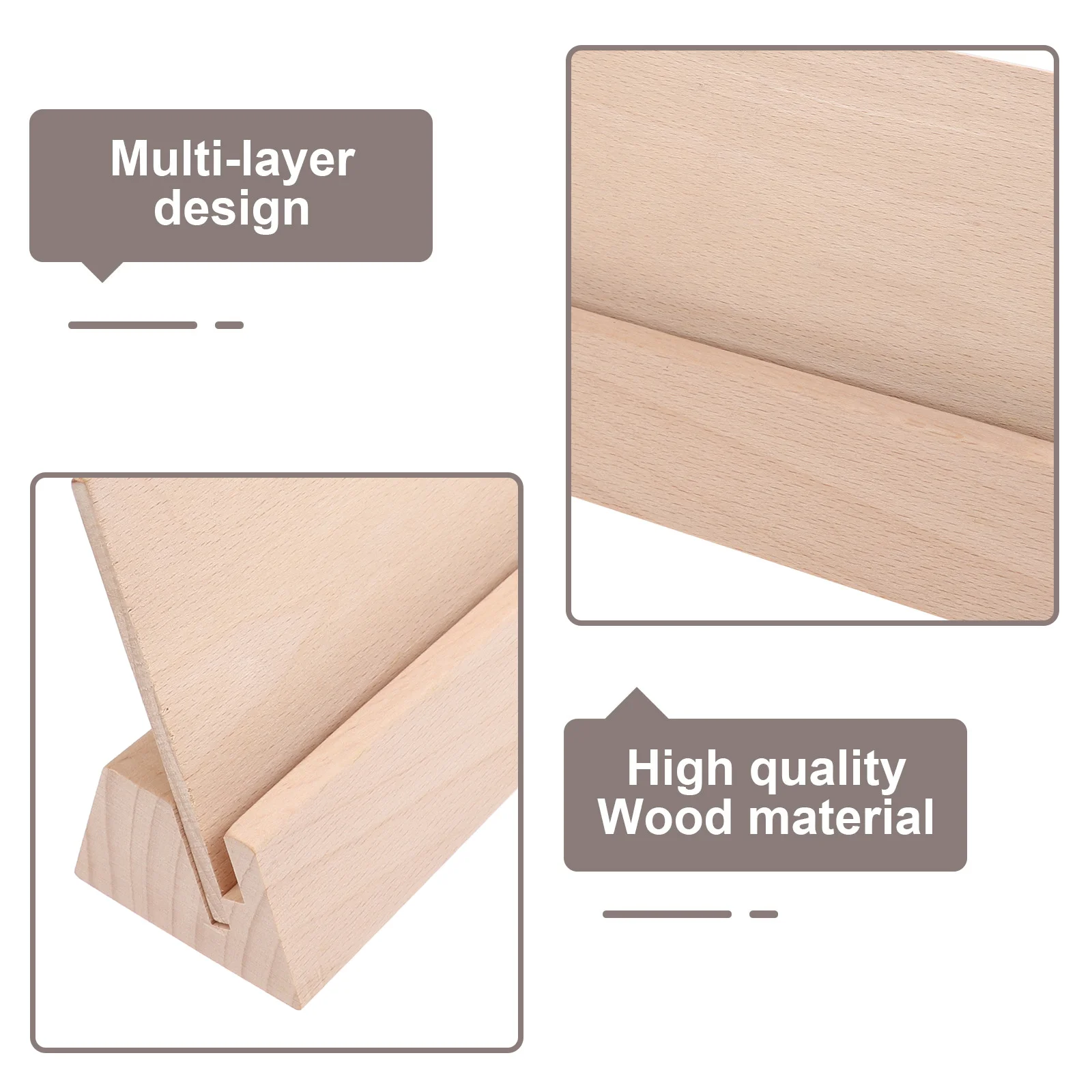 

Wooden Calendar Holder Solid Wood Base For Card Display Stand Game Cards Holder Wooden Cards Base For Home Office Decor