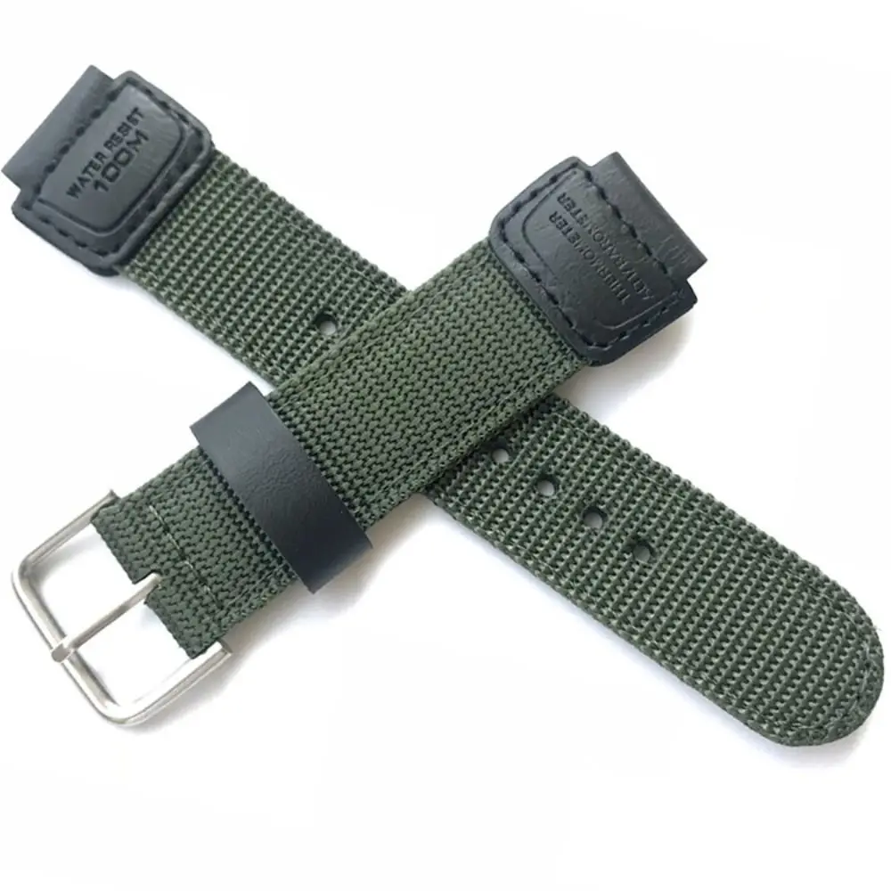 Pulseira de relógio de lona de náilon para c-asio g shock ae1200 1000 sgw300 400h MRW-200 W-S200H W-800H W-216H W-735H F-108WH AEQ-110W