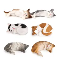 Simulation animal model pet cats ornament sleeping kitten desktop decoration