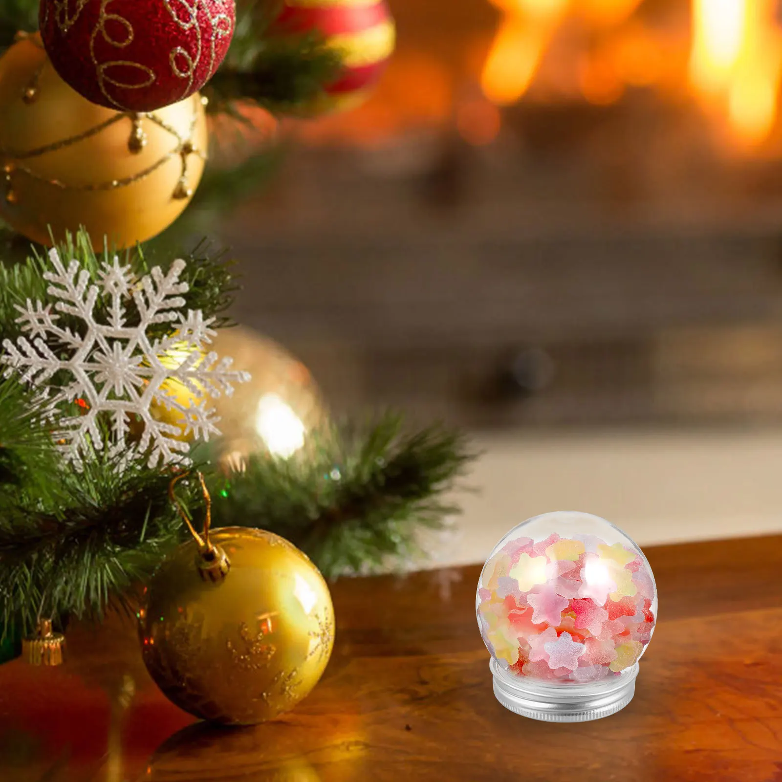 

18Pcs 150ml Clear Plastic Water Globes Screw Cap DIY Kits Christmas Decorations Moss Landscape Small Snow Globes