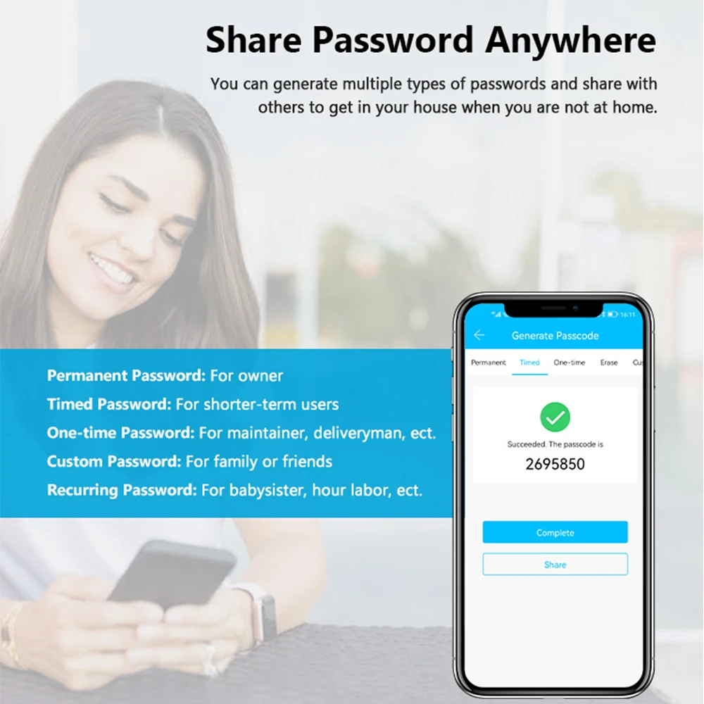 RAYKUBE D26 TT Schloss Bluetooth Doppel-Fingerprint Smart Türschloss mit Doppel Passwort/Doppelseitige Schlüssel APP Für KFC/Schiebetür