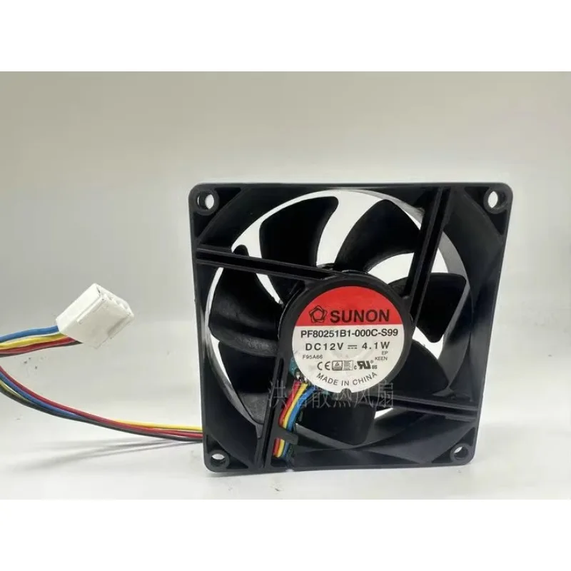 

Original CPU Cooler Fan for PF80251B1-000C-S99 12V 4.1W 8025 8CM 4 Wire PWM Chassis Fan 80*80*25MM