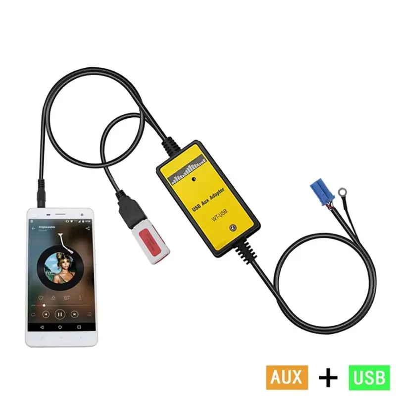 A82M-USB/AUX Music Adapter Car CD Change To MP3 Adapter (8Pin) For Volkswagen For Golf For Passat For Skoda Spuerb Octavia Seat