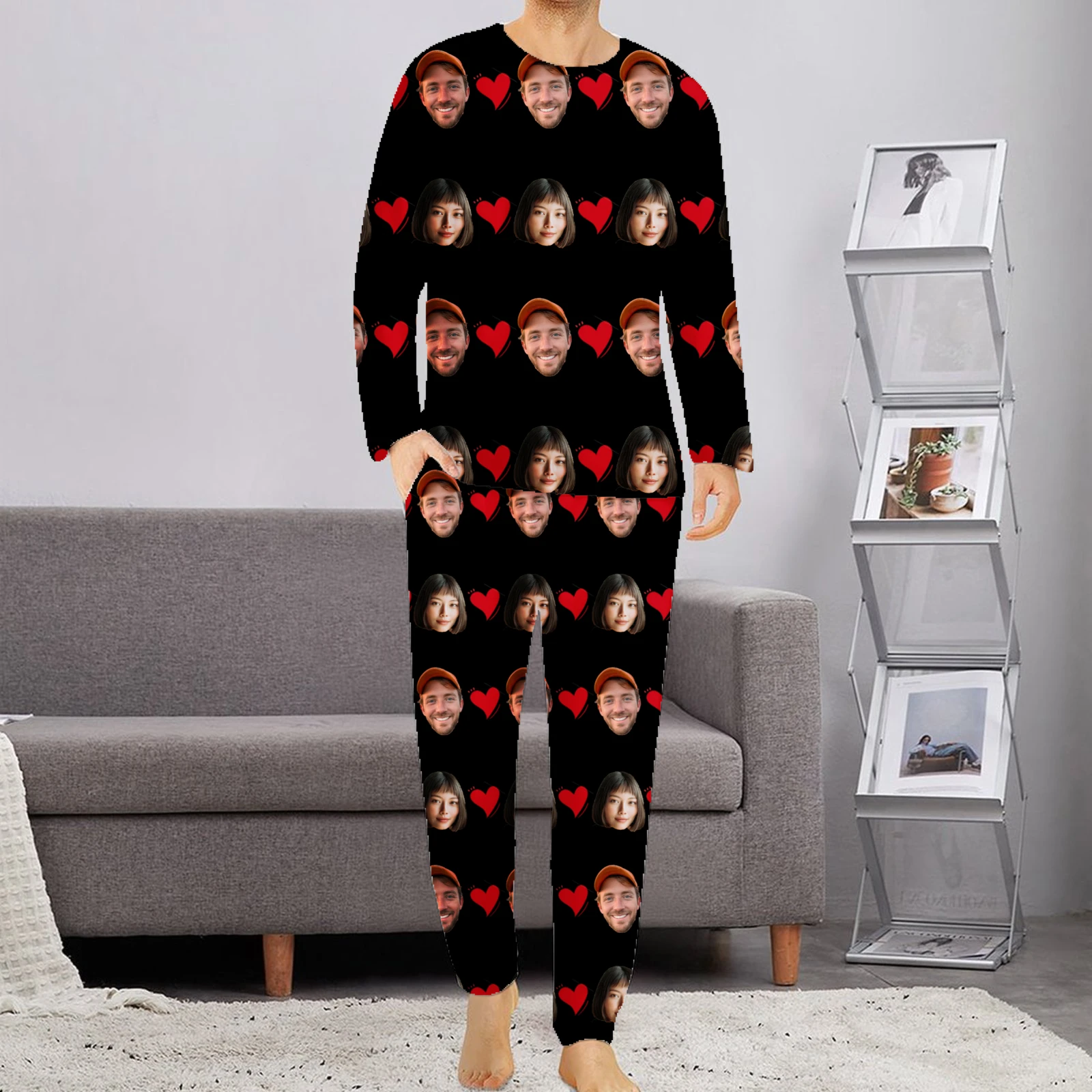 Custom Christmas Face Family Pajama Sets Personalized Photo Homewear Set