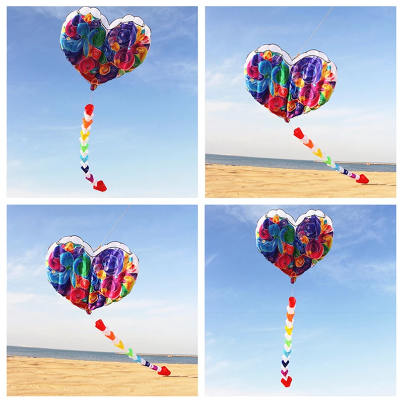 

free shipping inflatable kites heart kites fly nylon fabric kite kites for adults professional power soft kites stingray kite