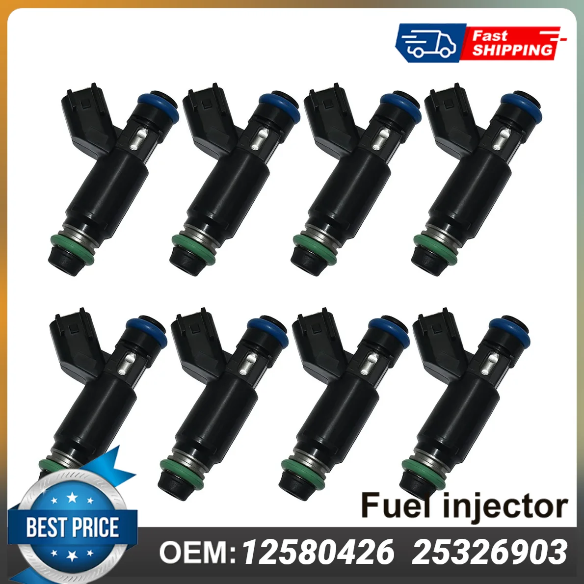 8pcs Fuel Injector 12580426 25326903 For Chevrolet Tahoe Silverado Suburban Avalanche Express Silverado, GMC Yukon Sierra