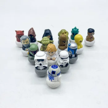 스타 워즈 텀블러 롤리-폴리 R2-D2 C-3PO Chewbacca 루크 Skywalker Fidget 장난감 모델 애니메이션 피규어 즐겨 수집 장식품
