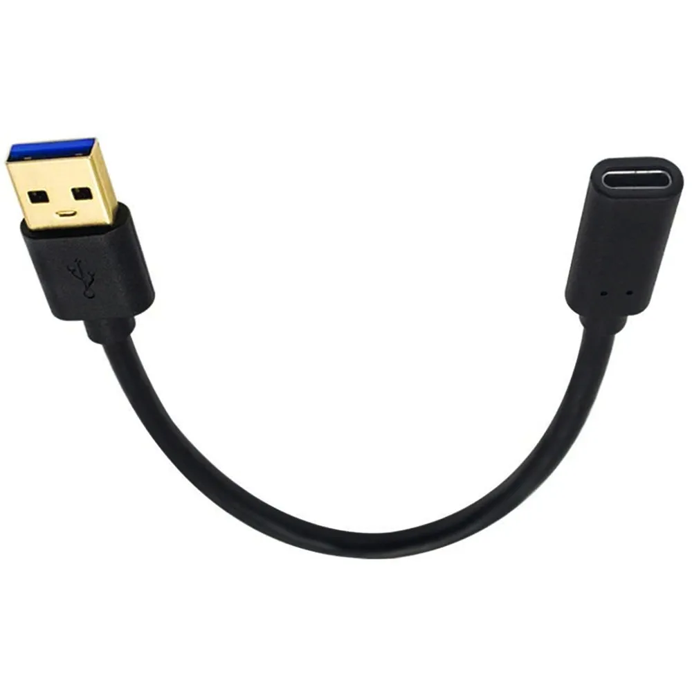 USB A To USB-C Adapter Cable,  Type A 3.0 Male to Type C Female Data & Charging Converter For Laptop And PC  20CM/100CM/180CM；