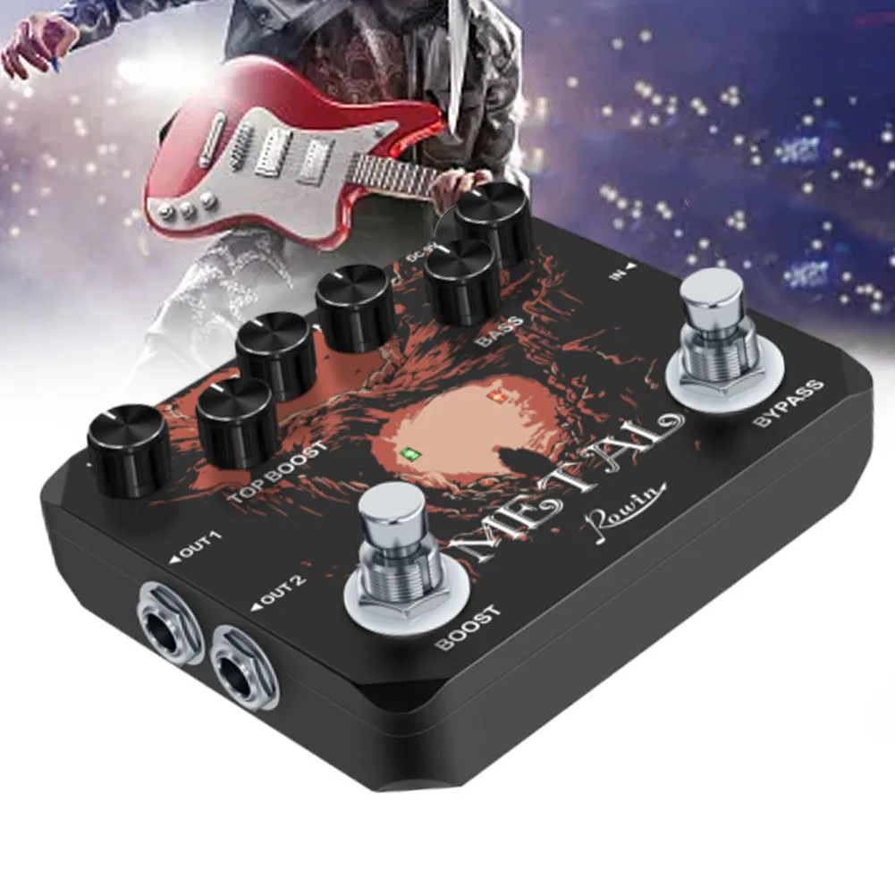 Distortion Guitar Effect Pedal Thicker And Clearer Voice Tone Control True Bypass Guitar Effect Dial Sound Quality Black