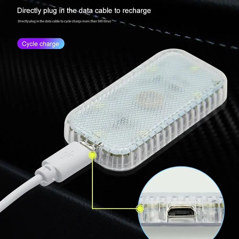 Mini Size LED Touch Light Car Interior Multicolor Mood Interior Lighting Touch Control Rechargeable Battery USB Charging Light