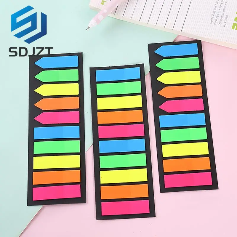 Color Transparent Fluorescent Index Tabs Flags Sticky Note For Page Marker Planner Stickers Office School Stationery 200pcs