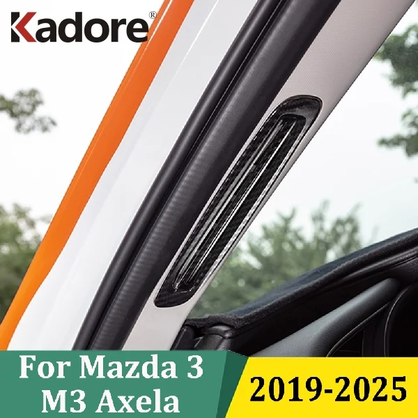 

For Mazda 3 M3 Axela 2019-2023 2024 2025 Carbon Fiber Interior A Pillar Air Conditioning Vent Trim Cover Sticker Car Accessories
