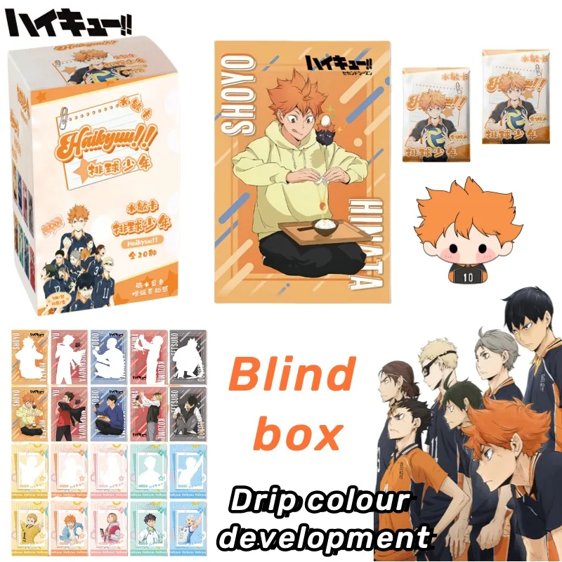 

Haikyuu Hinata Shoyo Kageyama Tobio аниме периферийные устройства креативная водочувствительная карта сюрприз слепая коробка высококачественный подарок на день рождения