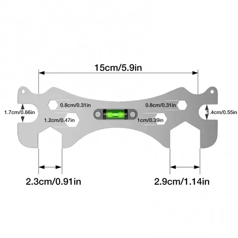 Special Wrench Tools with Level Shower Faucet Installation Bathroom Multifunctional Level Wrench Ruler Distance Measuring Tool