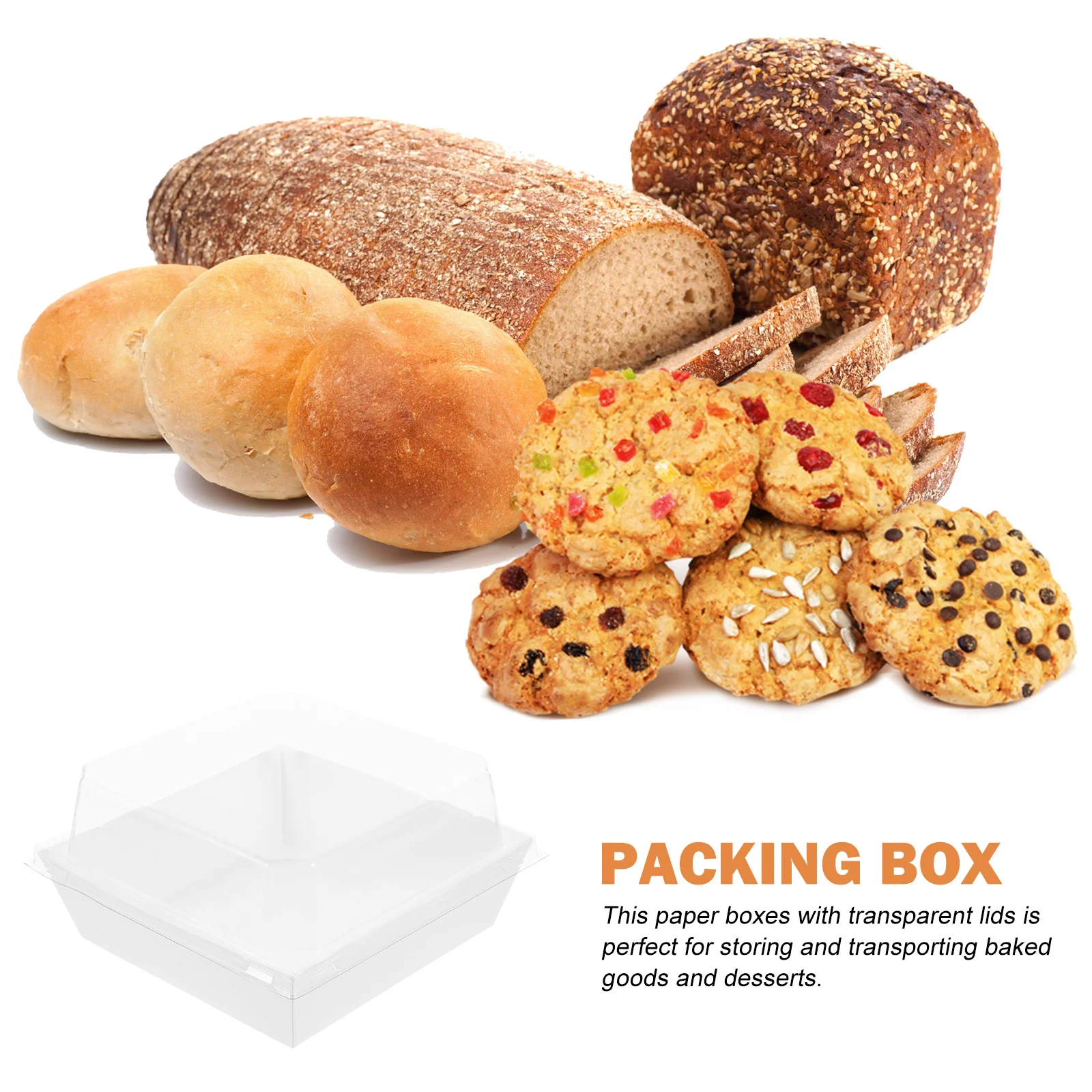 

50pcs Cake Slice Boxes Clear Cupcake Containers Lids Small Dessert Storage Baked Goods Packaging Bakery Food Container