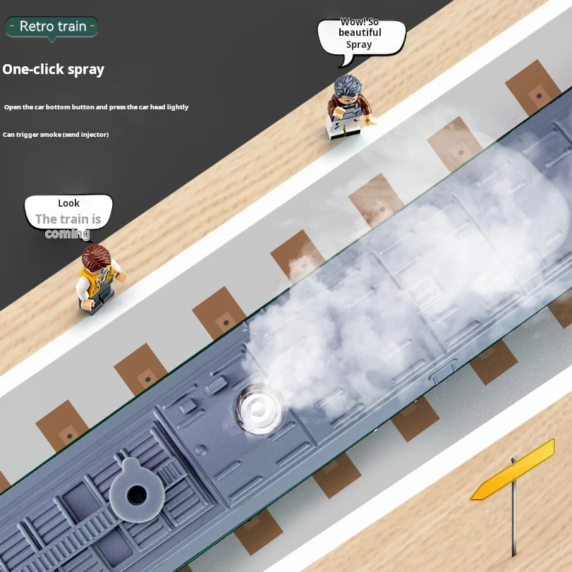 合金スプレートレインクラシック蒸気機関車の音と光のフィードバック鉄道輸送車両