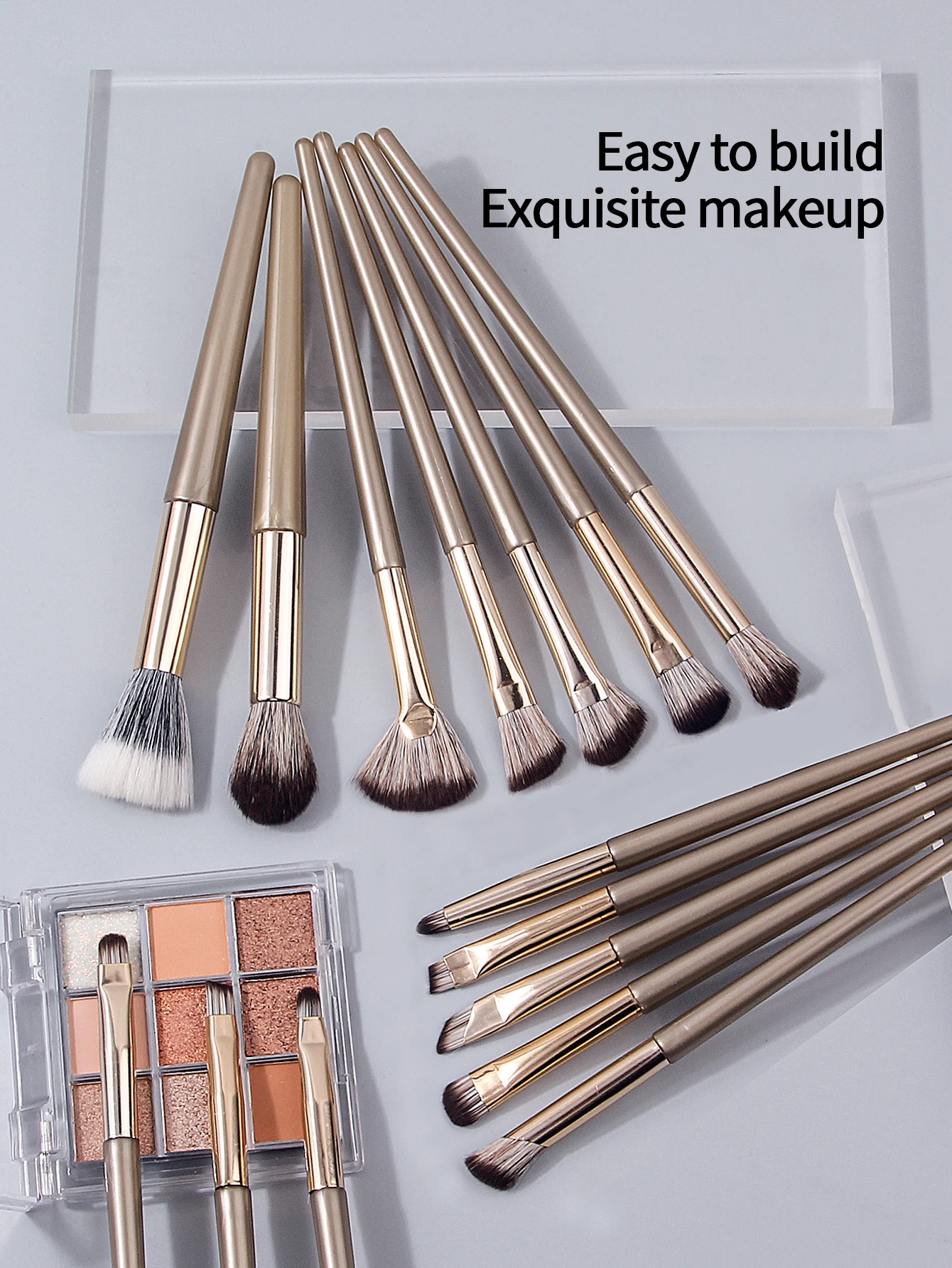 Pennello per fard da 15 pezzi, pennello per cipria, pennello a ventaglio, set di pennelli per trucco multifunzionale + 1 borsa di stoccaggio portatile di grande capacità