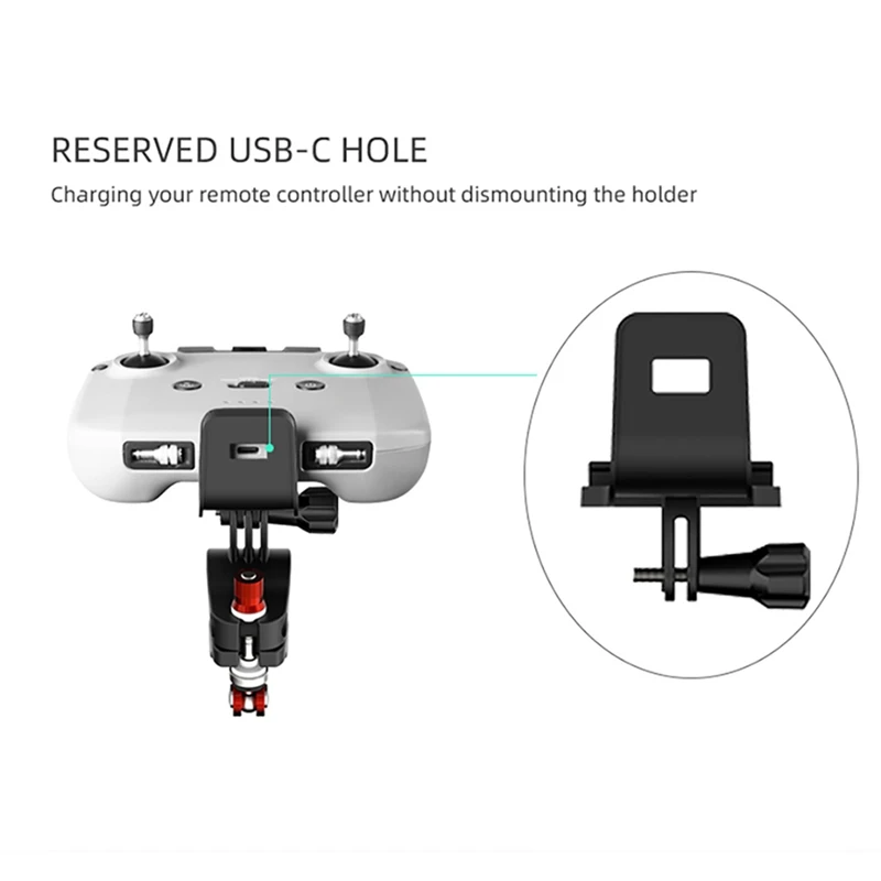 حامل تحكم عن بعد مع ارتفاع على الدراجة ل DJI Mavic Air 2 ، مشبك شاشة هاتف الدراجة ، ملحقات الطائرة بدون طيار