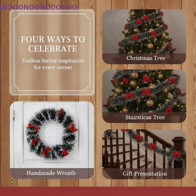 Rubans de guirlande de Noël 2M - Tinsel Garland Decoration avis et prix