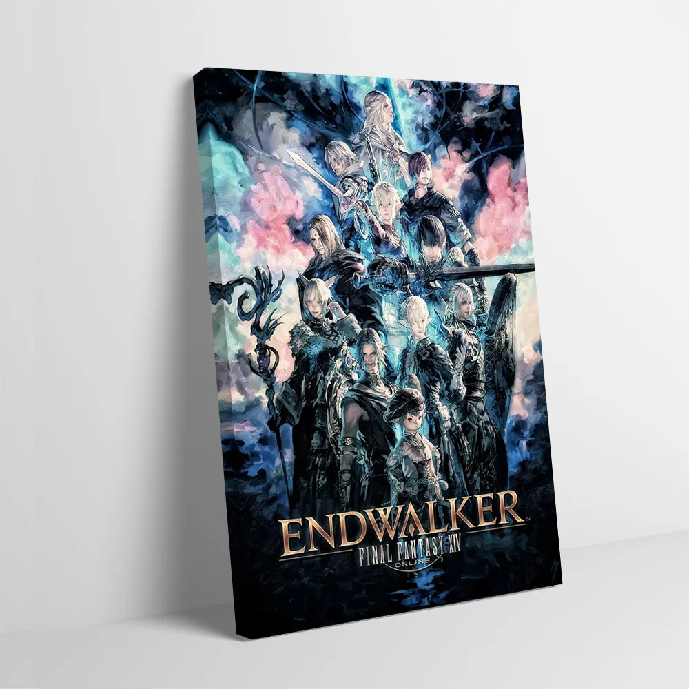 Fantasy XIV Endwalker Poster Customizable Printed Canvas Painting for Pictures Wall Art Gamer Decoration Decorative Paintings