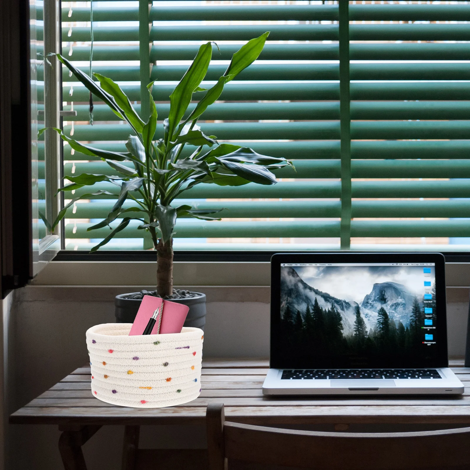 

Cotton Rope Storage Basket Decorative Woven Desk Organizer Household Multi-Function Nordic Storage Home Accessory