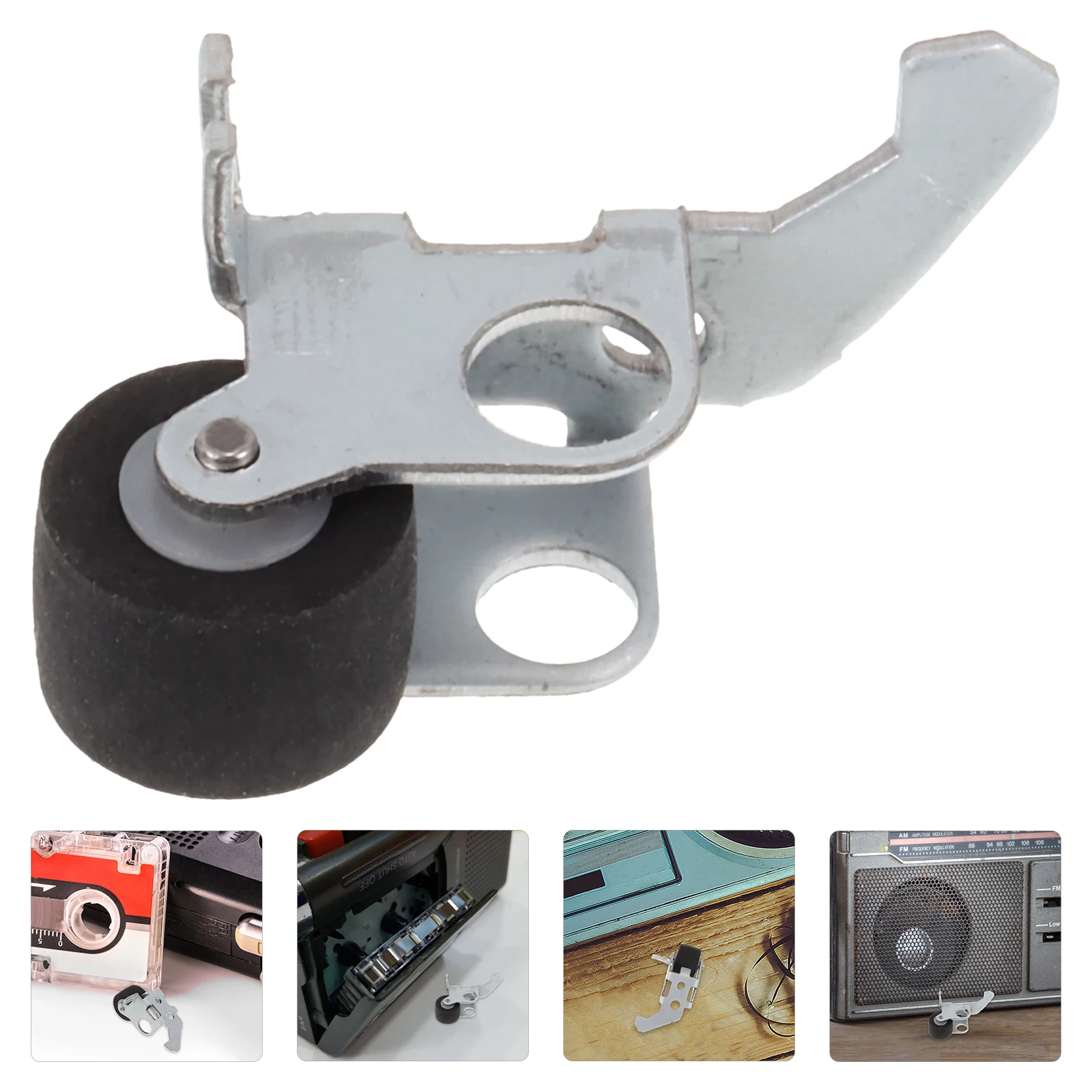 

4pcs Pressure Belt Wheels Iron Frame Recorder Repair Pinch Roller For Audio Parts Radio Supplies Dvd Drive Video Machine
