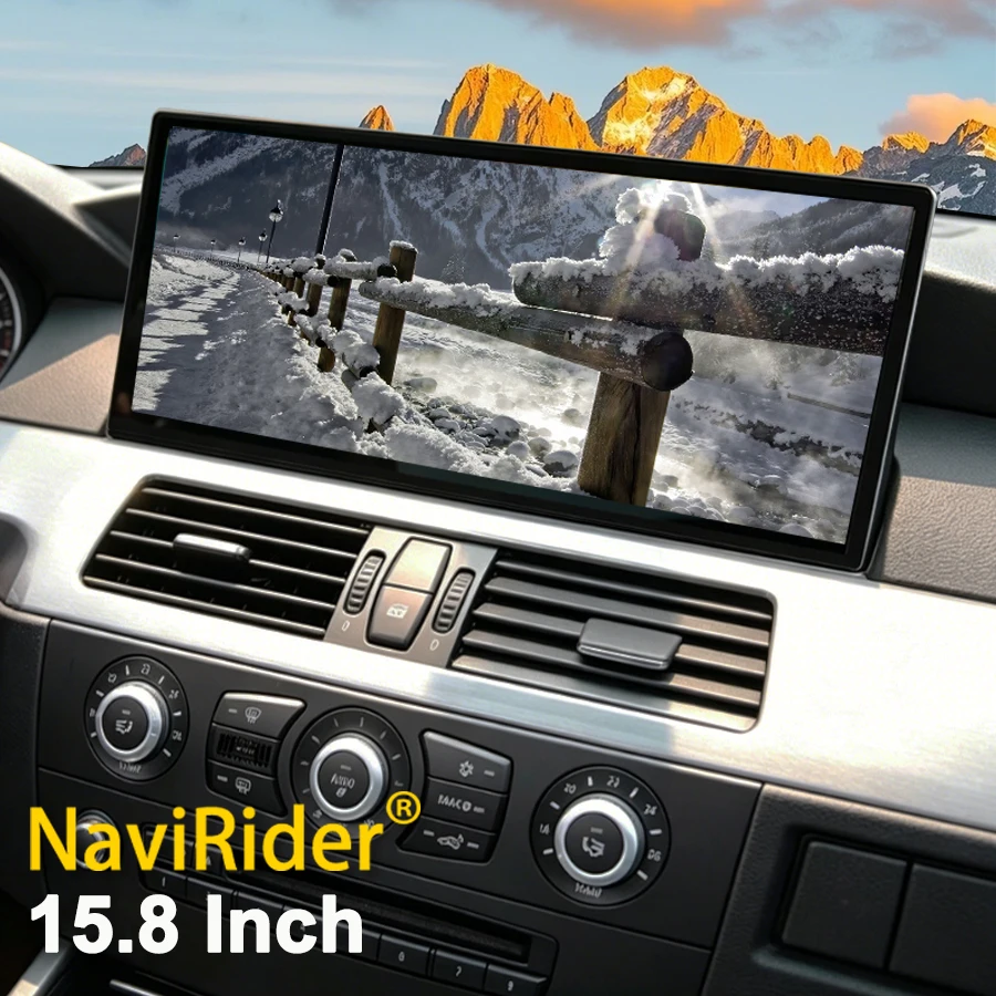 Yes Linux 15.8 Inch Dual System IPS Screen Carplay Android Auto Stereo Multimedia Radio Video For BMW 5 Series E60 E61 E63 E64