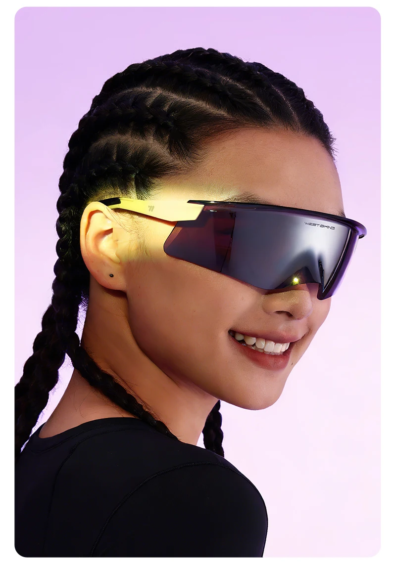 WEST BIKING Aero Beak Fahrradbrille HD-Beschichtung TR90-Rahmen Winddichte Fahrradsonnenbrille UV400-Schutz für Rennrad MTB Laufen – Detail 16