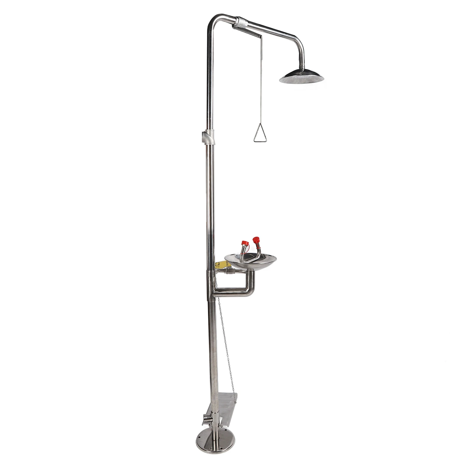 Eyewash Station Set 304 Stainless Steel Emergency Eye Wash Shower Combination Tool for Factory Laboratory