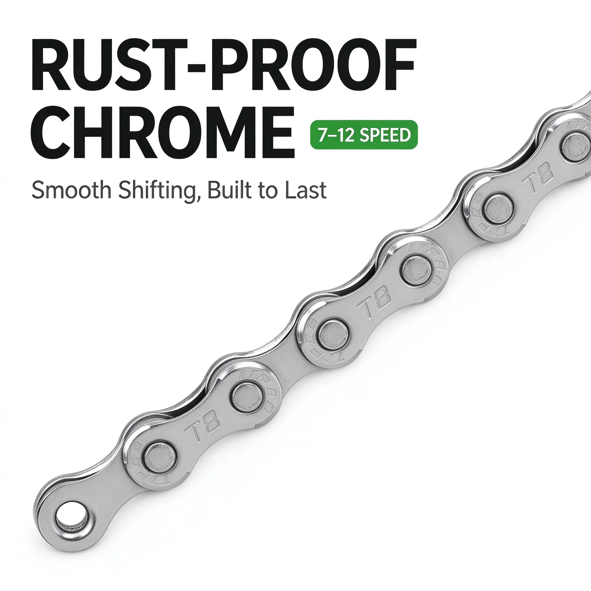 TTPRO Bicycle Chain 8/9/10/11/12 Speed, Gold Electroplated Rust-proof, MTB Road Bike, Variable Speed Chain, Shimano Compatible