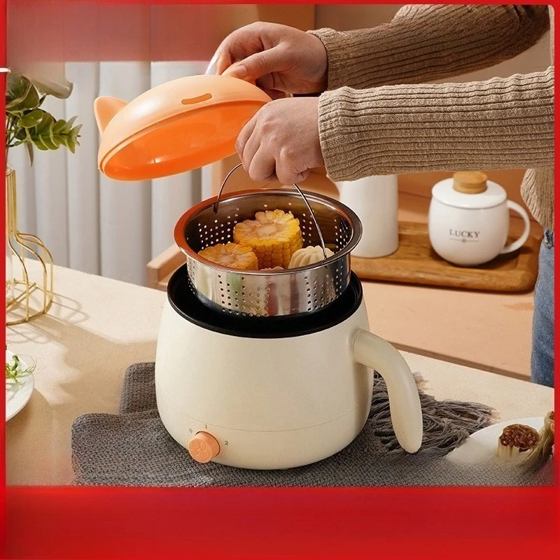 

Многофункциональная мини-мультиварка 1,8 л с антипригарным покрытием, электрическая рисоварка, кухонная машина, кастрюля для приготовления пищи, для дома и общежития, для приготовления хот-пота