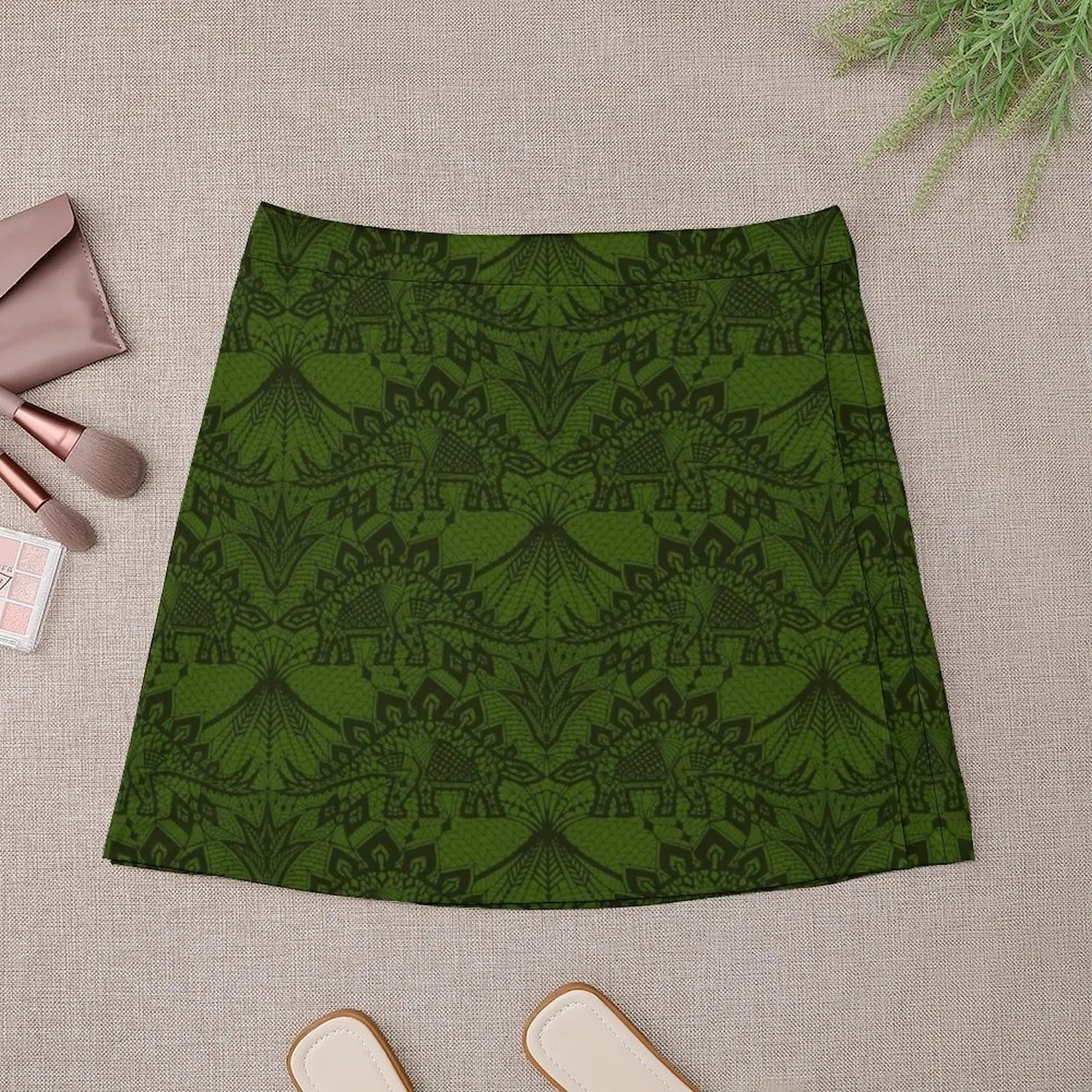 Stegosaurus Lace - Green Mini Skirt cosplay kawaii skirt Mini Skirt