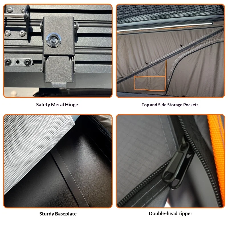 Outdoor Roof Top Camping Tent Self-Driving Travel Off-Road SUV Car Four-Season Waterproof 2000-3000mm Double Layer Quick-Setup