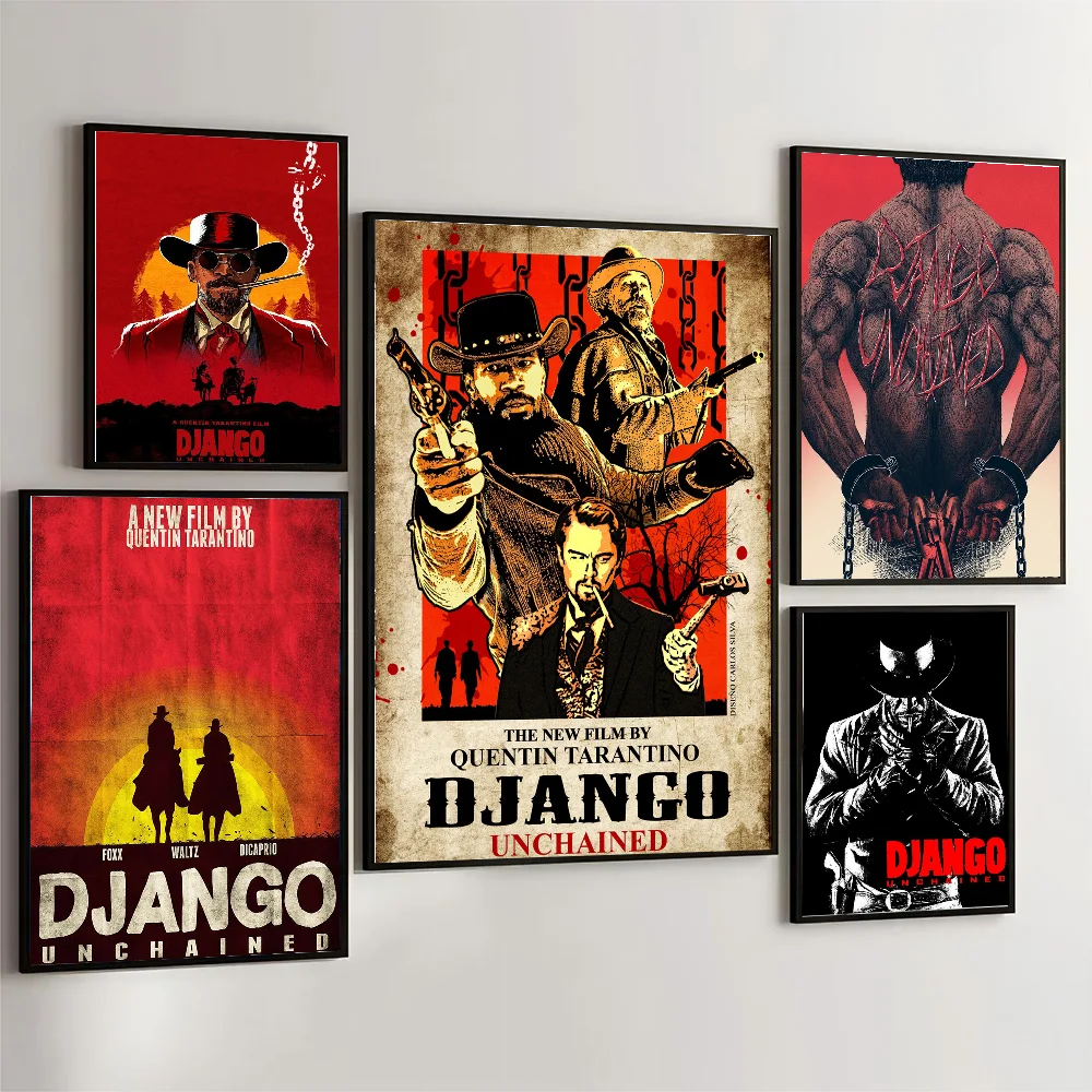 Django فيلم U-غير مقيد ملصق HD الملصقات غرفة المنزل مقهى ديكور الفن طلاء جدران صورة #3