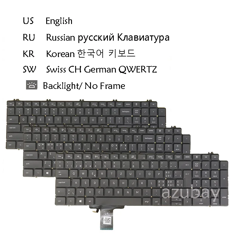 

Американская, русская, корейская, швейцарская клавиатура для ноутбука CH QWERTZ для Dell Precision 7550 7560 7750 7760 0713DM 0FJFYX 098KN7 0PYCX2 с подсветкой