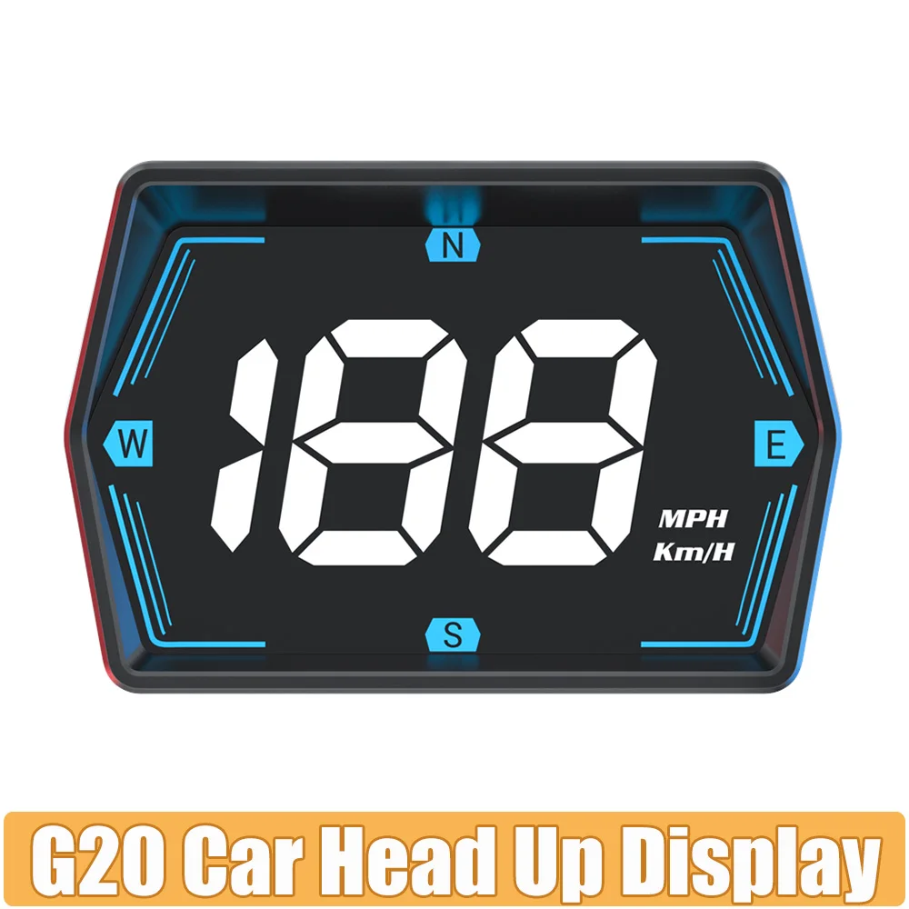 

G20 Автомобильный дисплей GPS HUD Smart Meter Авто GPS безопасность превышение скорости сигнализация скорости компас электронные аксессуары дисплей Hud
