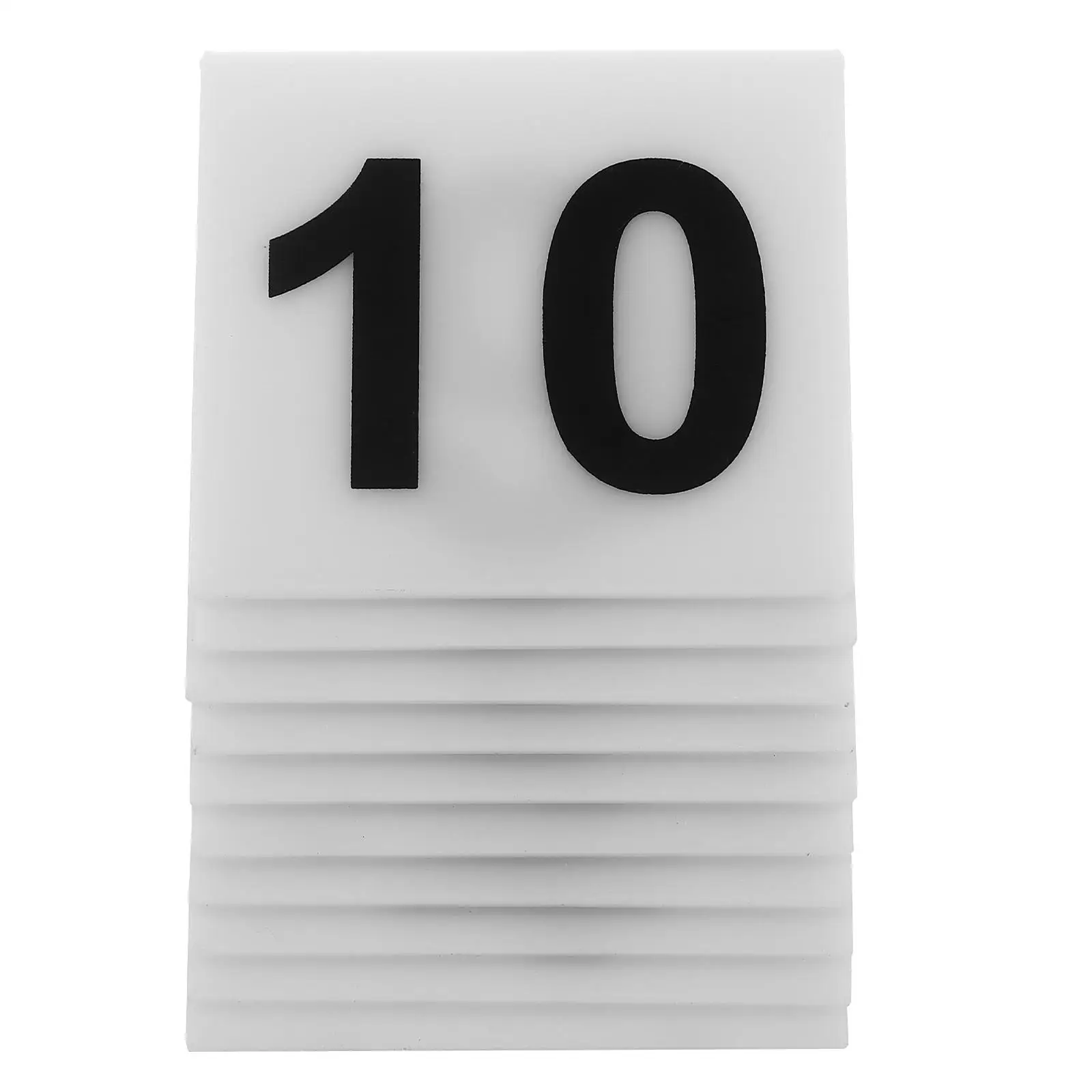 

10Pcs Acrylic V-Shaped Number Plates Restaurant Table Signs Reusable Evidence Markers Game Accessories Floor Number