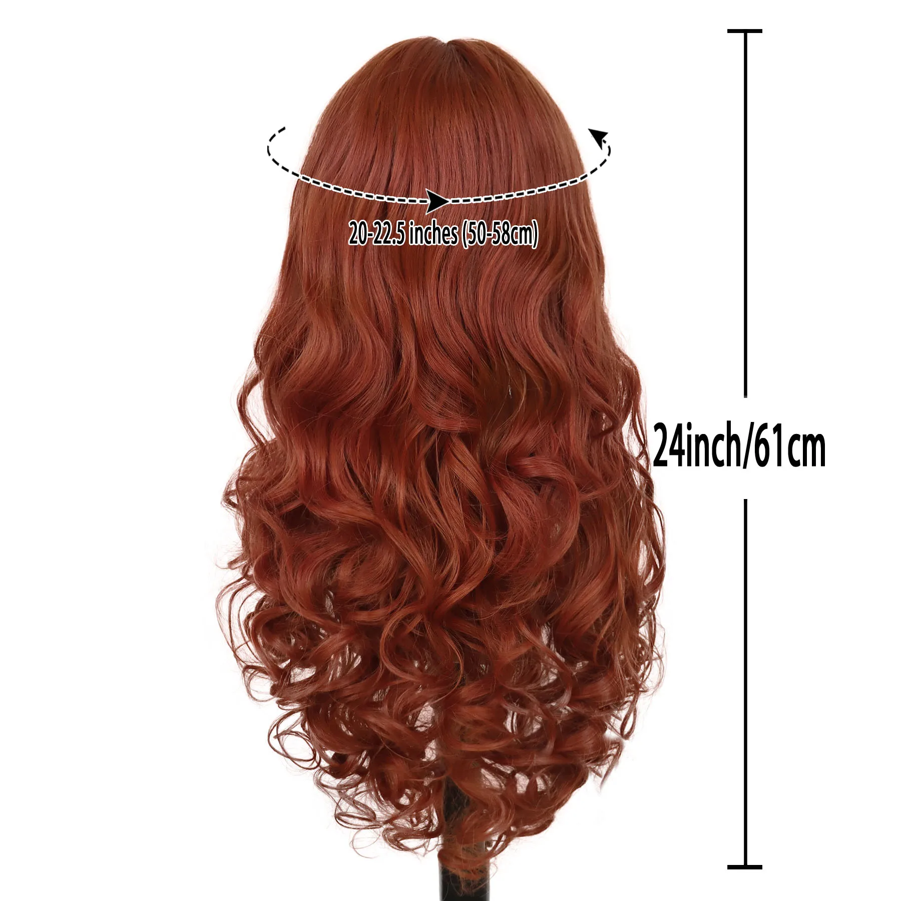 شعبية أوبورن الباروكات الاصطناعية طويلة متموجة شعر مستعار مجعد مع مشبك شعر نجم البحر للنساء الفتيات هالوين عيد الميلاد تأثيري استخدام الحفلات