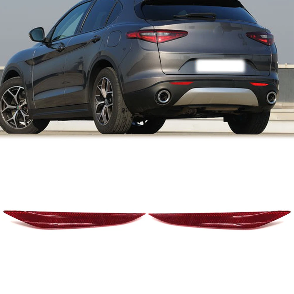 Car Rear Brake Light Left Right Side Reflector For Alfa Romeo Stelvio 2017 2018 2019 2020 2021 2022