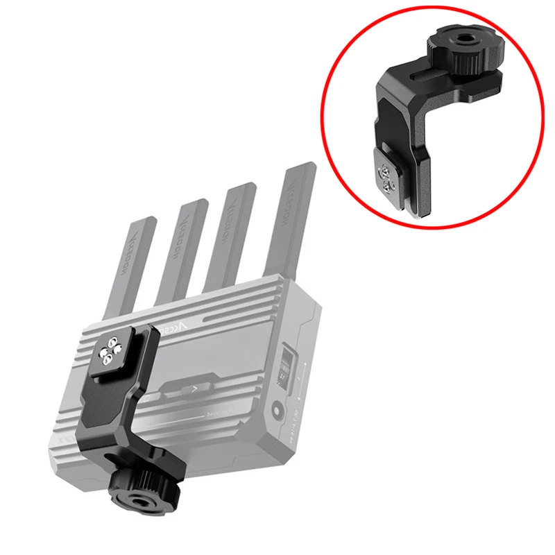 1 peça para dji rs2/rsc2/rs3 estabilizador suporte de transmissão de imagem em forma de l metal adaptador de liberação rápida rack com montagem de sapata fria