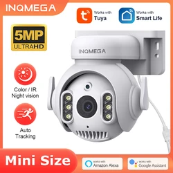  INQMEGA 5MP Wifi PTZ IP Camera  Auto Tracking Smart Detection PTZ Wifi Security  Outdoor Weterproof Color&IR Night Vision Cam
