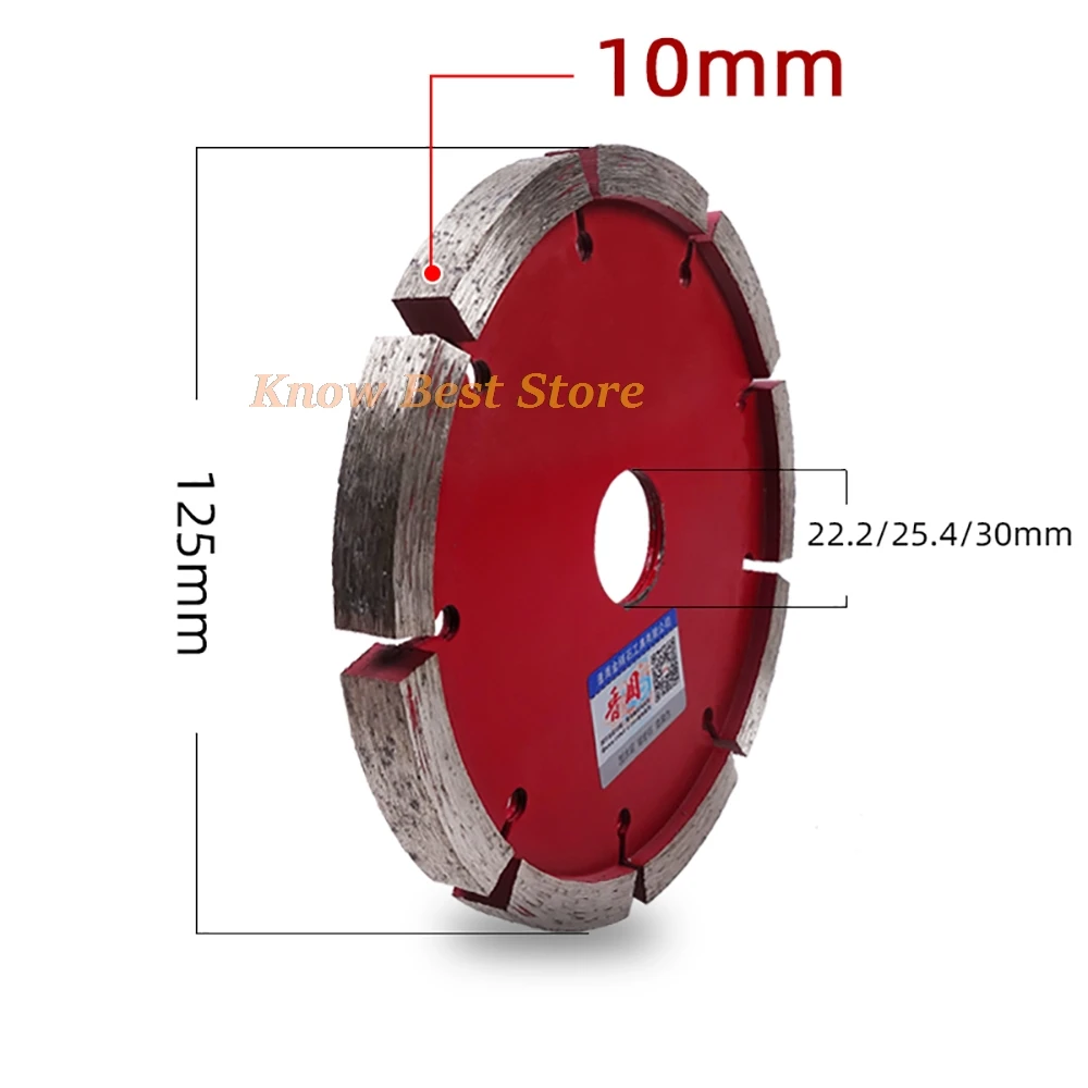 1PCS 125MM 5 Inch  Diamond Saw Blade Stone Concrete MarbIe Granite WaII FIoor Slotting Cutting 10MM Thickness Tuck Point Blade
