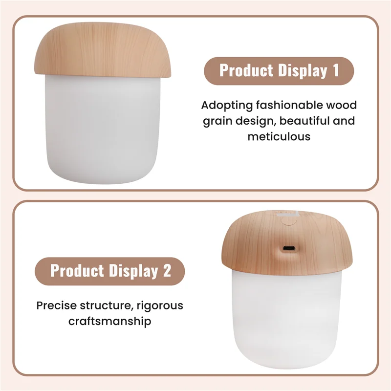 Humidificadores pequeños para dormitorio - Mini humidificador personal de escritorio de 400 ml, humidificadores portátiles de niebla fría para habitación de bebé