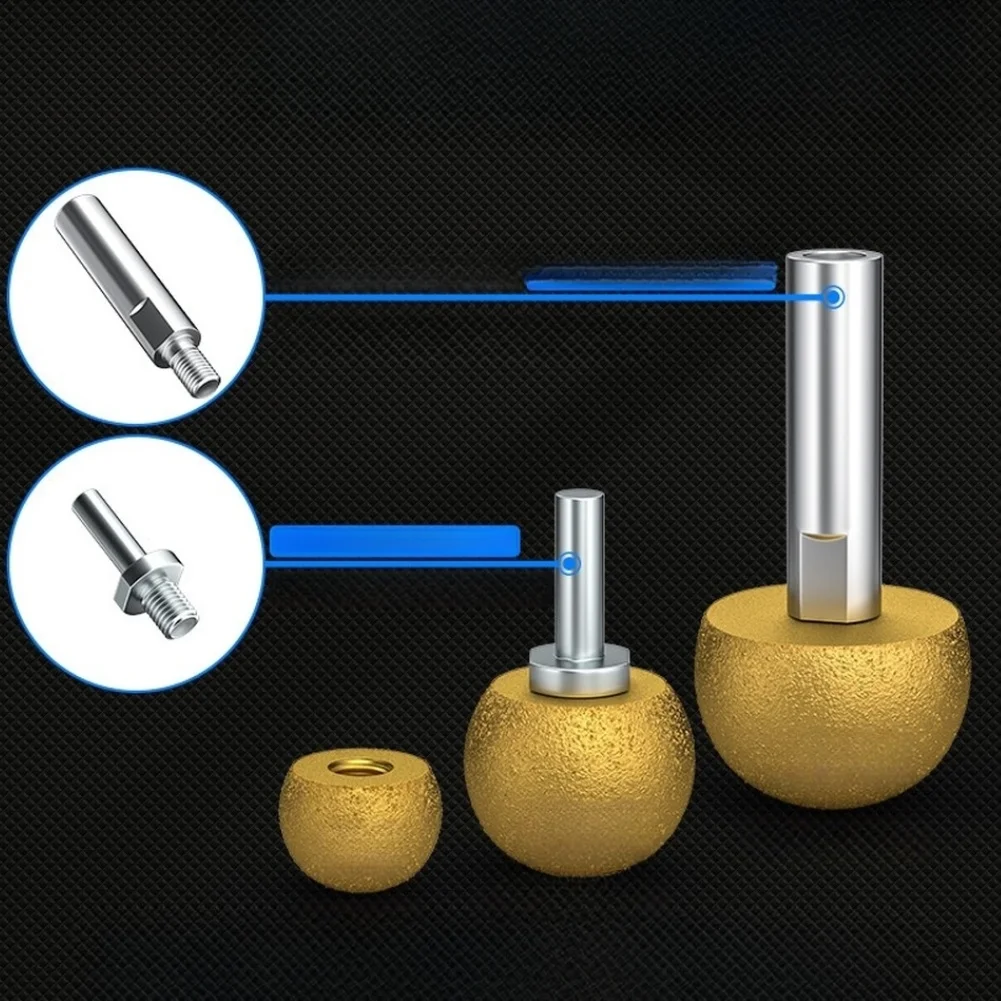 For Internal Grinding Wheel Mushroom Head for Stone and Pebble Crafts 30+40mm Size Brazed 60 Grit for Angle Grinder Applications