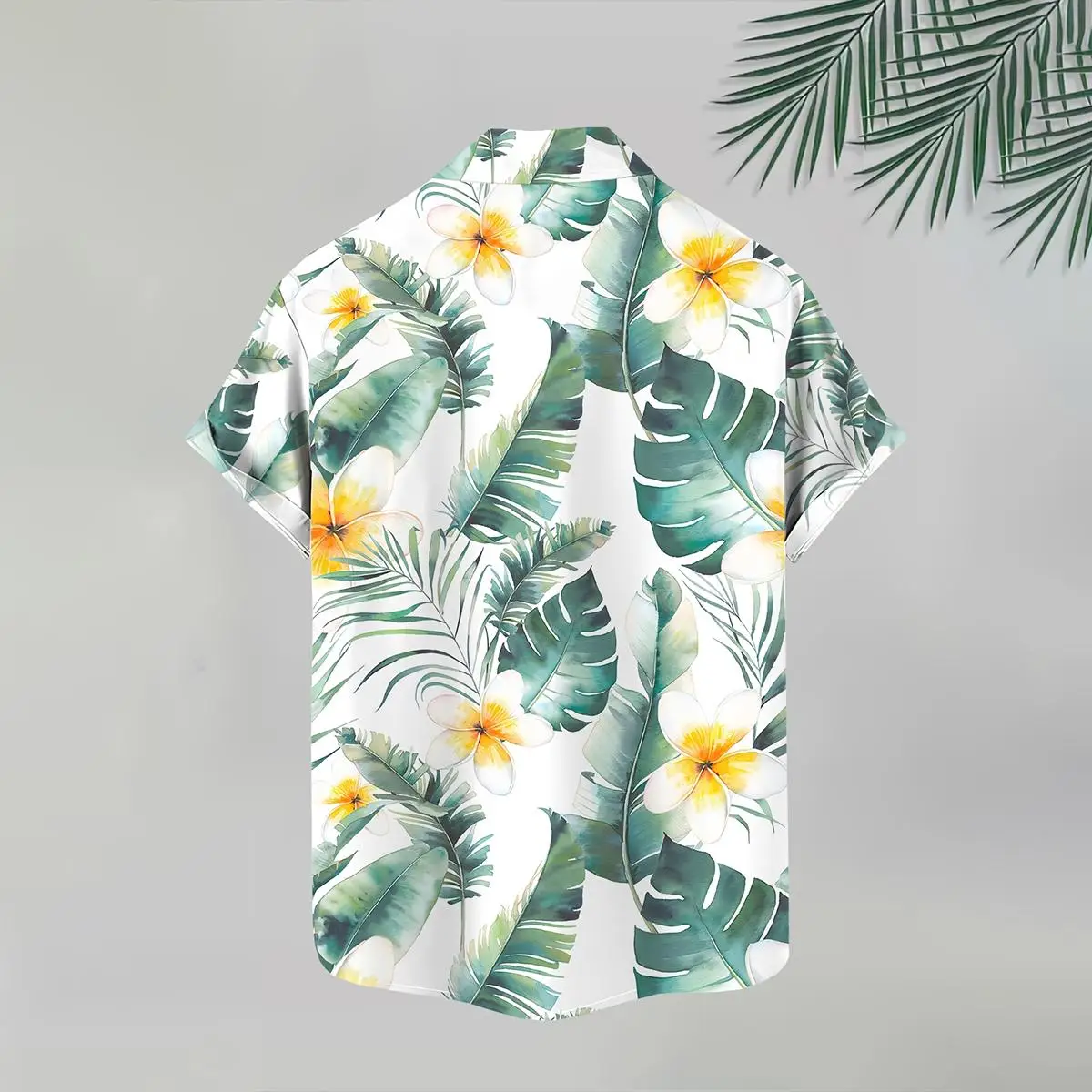 Youthful Vitality Vacation Men's Hawaiian Shirt Tropical Plant Print Loose Casual Beach Shirts Unisex Versatile Summer Cool Tops