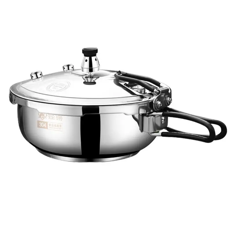 

Steel Pressure Cooker Compact Small Cooking Pot Pressure Cooker Induction Compatible High Pressure Cookers With Valve Safeguard