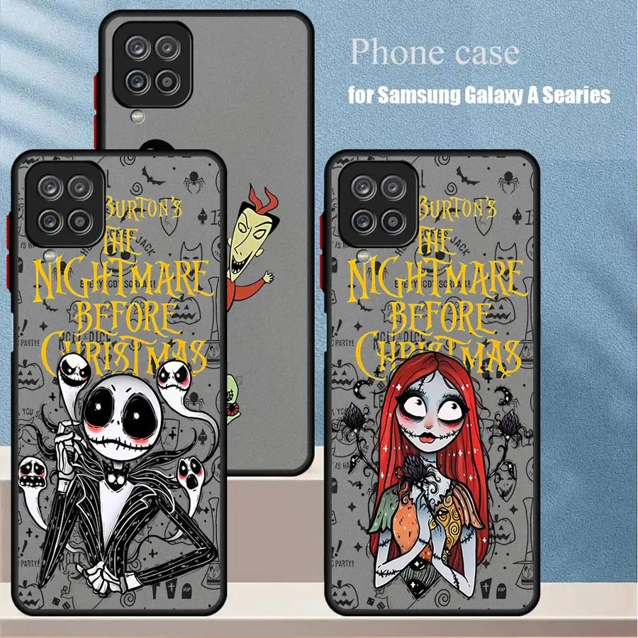 Case For Samsung Galaxy A54 A52 A14 A53 A13 A34 A12 A23 A51 A71 A33 A22 A32 Silicone Phone Cover The Nightmare Before Christmas image 6